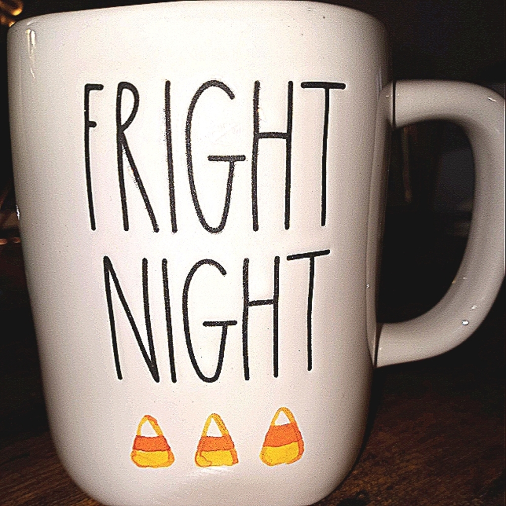 Rae Dunn 👻 Fright Night 🦇 mug. Orange inside